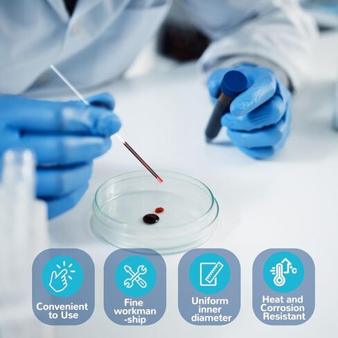 200 PCS Glass Capillary Tubes 75 Mm micro micro pipette أنبوب نقل الشعيرات الدموي مع 1.1 معرف و 1.5 OD لاكتشاف TLC LAB in Saudi Arabia
