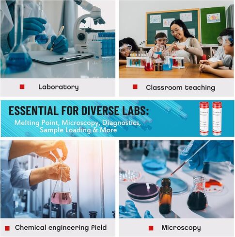 200 PCS Glass Capillary Tubes 75 Mm micro micro pipette أنبوب نقل الشعيرات الدموي مع 1.1 معرف و 1.5 OD لاكتشاف TLC LAB in Saudi Arabia