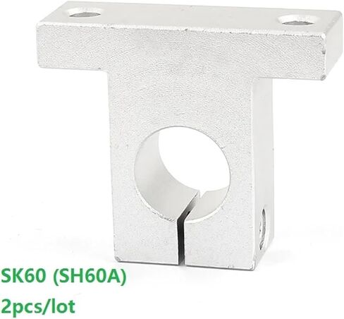 2pcs/lot sk60 60mm عمود خطوط خطوط خطية الدعم الدعم المحامل المحامل المحامل in Saudi Arabia