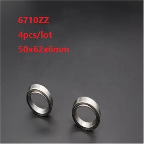 4pcs/lot 6710zz 6710 6710Z Ball Bearings 50x62x6mm cover double metal cover deep groove ball 50 * 62 * 6mm in Saudi Arabia