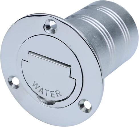 2" Marine Deck Fill/Filler - Fuel/Water/Waste/Gas/Diesel Boat Tank Filler with Keyless Cap & Screws, Polished Finish 316 Stainless Steel Hardware - for Yacht, Caravan in Saudi Arabia