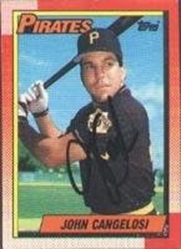 John Cangelosi Pittsburgh Pirates 1990 Topps card. يأتي هذا العنصر مع شهادة أصالة من رياضة السيارات. موقعة - MLB بطاقات البيسبول موقعة in Kuwait