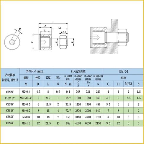 1PC MINI CAM FOLLOWER CFS2.5V 2.5X5X9 in Saudi Arabia