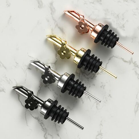 صنيواي 2 عبوة زيت الفولاذ المقاوم للصدأ صبار ، زجاجة زجاجة بديلة متميزة النفط الصب الخمور ميزة Auto Flip للسوائل ، زيت الزيتون ، النبيذ ، الخل (الفضة) in Kuwait