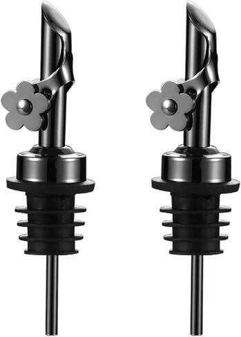 صنيواي 2 عبوة زيت الفولاذ المقاوم للصدأ صبار ، زجاجة زجاجة بديلة متميزة النفط الصب الخمور ميزة Auto Flip للسوائل ، زيت الزيتون ، النبيذ ، الخل (الفضة) in Kuwait