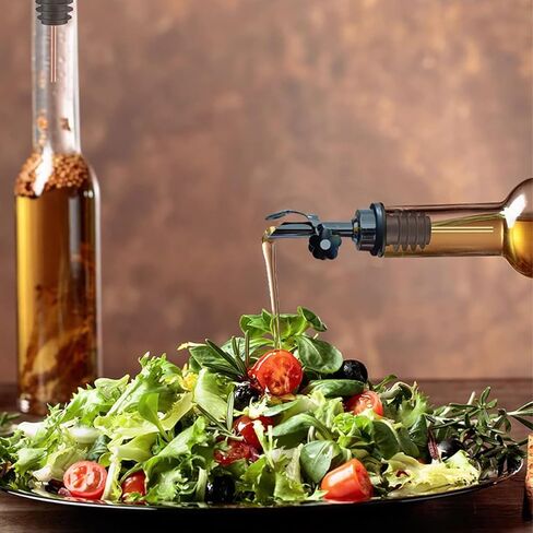 صنيواي 2 عبوة زيت الفولاذ المقاوم للصدأ صبار ، زجاجة زجاجة بديلة متميزة النفط الصب الخمور ميزة Auto Flip للسوائل ، زيت الزيتون ، النبيذ ، الخل (الفضة) in Kuwait