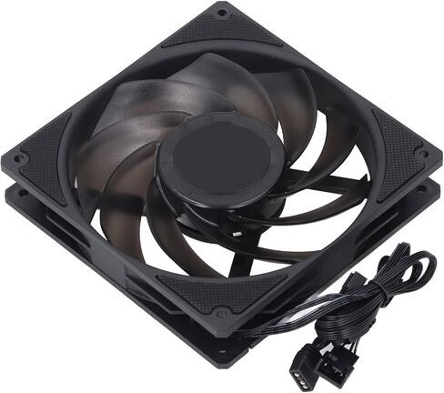 مروحة Case Cooler ، 140 مم مروحة CPU 2000 دورة في الدقيقة 4 دبوس PWM وسادة السيليكون الهادئة للكمبيوتر (أبيض) in Kuwait