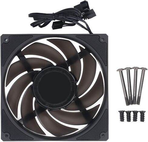 مروحة Case Cooler ، 140 مم مروحة CPU 2000 دورة في الدقيقة 4 دبوس PWM وسادة السيليكون الهادئة للكمبيوتر (أبيض) in Kuwait