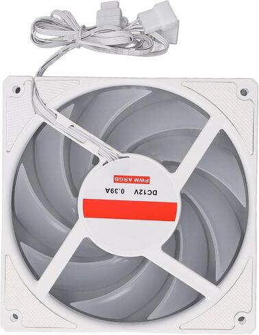مروحة Case Cooler ، 140 مم مروحة CPU 2000 دورة في الدقيقة 4 دبوس PWM وسادة السيليكون الهادئة للكمبيوتر (أبيض) in Saudi Arabia