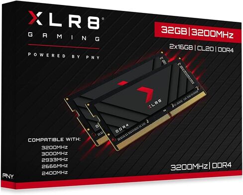 PNY XLR8 Gaming 16GB DDR4 3200MHz (PC4-25600) CL20 1.2V Notebook/Laptop (SODIMM) Computer Memory – MN16GSD43200X in Saudi Arabia