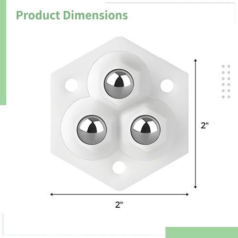 8 Self-Adhesive Appliance Casters, 330 Capacity, No-Drill Installation Ball Wheels for Easy Furniture Movement, Abs Material, in Saudi Arabia