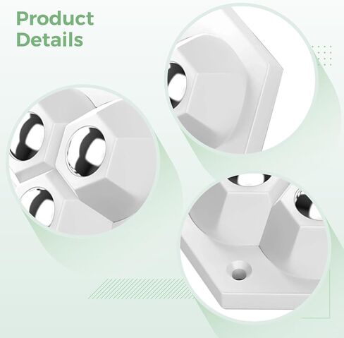 8 Self-Adhesive Appliance Casters, 330 Capacity, No-Drill Installation Ball Wheels for Easy Furniture Movement, Abs Material, in Saudi Arabia