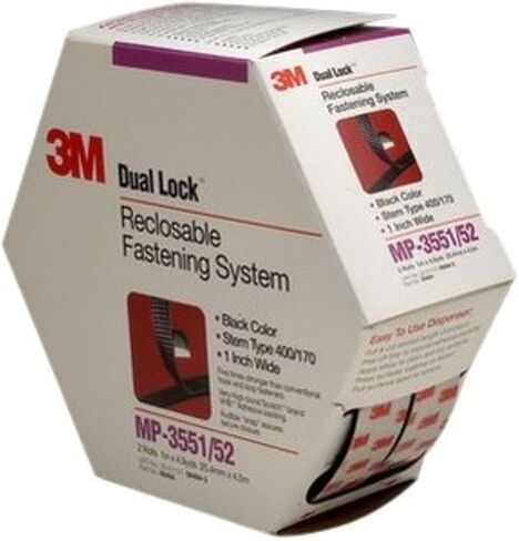 3M - مثبتات قفل مزدوجة ، 1 × 4.9 ياردة أسود in Kuwait