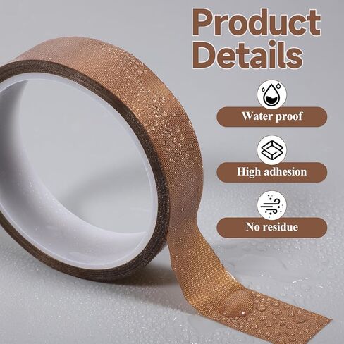 شريط شريحة درج منخفض الاحتكاك ، 1 لفة 1 بوصة × 33 قدم تآكل الستار مقاوم الأشرطة الزرقاء صرير مقاومة ، حماية السطح للخشب ، الخزانة ، الستار ، الأثاث (بني) in Kuwait