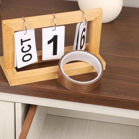 شريط شريحة درج منخفض الاحتكاك ، 1 لفة 1 بوصة × 33 قدم تآكل الستار مقاوم الأشرطة الزرقاء صرير مقاومة ، حماية السطح للخشب ، الخزانة ، الستار ، الأثاث (بني) in Kuwait