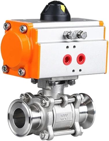 DN32 SS304 منصة الفولاذ المقاوم للصدأ Tri Tri Clamp Ferrule Type Ball Valve Actor 1PCS in Kuwait