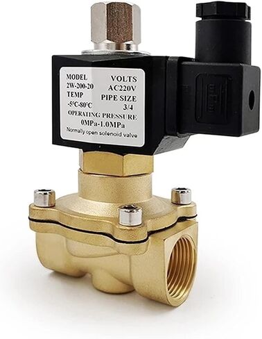1/4 quot; 3/8 quot; 1/2 quot; 3/4 quot; 1 quot; DN15 Normally Open N/O Brass Electric Solenoid Valve 12V 24V 220V 110V Pneumatic Valve for Water Oil 1Pcs(AC220V,DN20) in Saudi Arabia