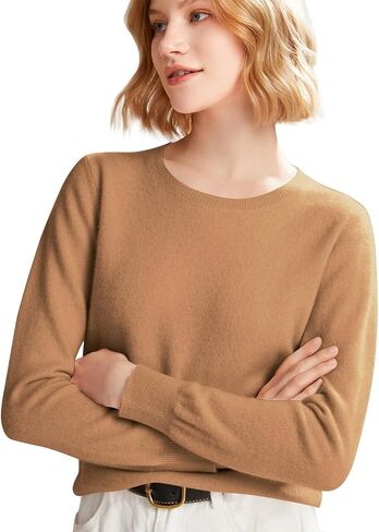Sweaters for Women 2025 Fall Winter Crew Neck Long Sleeve Warm Soft Ribbed Knitted Pullover in Kuwait