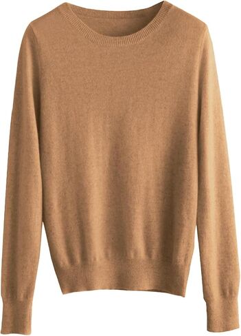Sweaters for Women 2025 Fall Winter Crew Neck Long Sleeve Warm Soft Ribbed Knitted Pullover in Kuwait