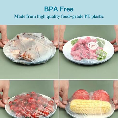 200 ٪ أغطية وعاء مرنة قابلة لإعادة الاستخدام ، والأغطية الغذائية البلاستيكية مع حواف مرنة ، وأغطية وعاء محكمة الإغلاق لتخزين الثلاجة ، والبقايا وإعداد الوجبات ، و BPA ، أحجام متنوعة in Kuwait