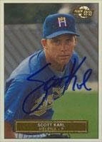 Scott Karl Helena Brewers - Giants Affiliate 1993 Fleer Excel Card - بطاقة League Minor. يأتي هذا العنصر مع شهادة أصالة من رياضة السيارات. موقعة - البيسبول in Kuwait
