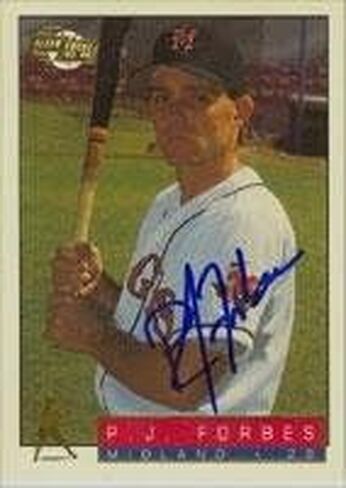 P.J. Forbes Midland Angels - Angels Affiliate 1993 Fleer Excel Autographed Card - Minor League Card. This item comes with a certificate of authenticity from Autograph-Sports. Autographed - Baseball in Saudi Arabia