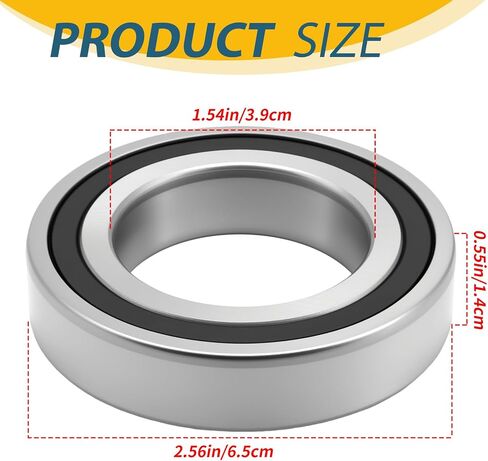 2 PCS R24-2RS 1-1/2 "× 2-5/8" × 9/16 "محامل الكرة ، محامل ختم المطاط المزدوجة ، محامل كرات الأخدود العميقة للجرارات الزراعية للسيارات in Saudi Arabia