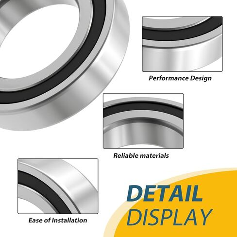 2 PCS R24-2RS 1-1/2 "× 2-5/8" × 9/16 "محامل الكرة ، محامل ختم المطاط المزدوجة ، محامل كرات الأخدود العميقة للجرارات الزراعية للسيارات in Saudi Arabia