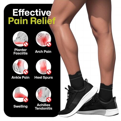PAPLUS 3 Pairs Ankle Brace for Men and Women, Foot Brace for Plantar Fasciitis and Achilles Tendonitis Relief, Ankle Compression Socks for Women in Kuwait