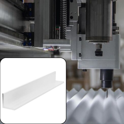 Semetall 13inch angle angle stock ، 1.5 "× 1.5" × 3/16 "بانصاد الألومنيوم الزاوية لـ DIY ، وتحسين المنزل والبناء ، 3/16" سميكة 4pcs in Kuwait