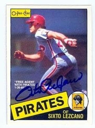Sixto Lezcano بطاقة البيسبول التي تم توقيعها (فيلادلفيا فيليز بيتسبرغ بايرتس) 1985 O-Pee-Chee #89-بطاقات البيسبول الموقعة in Saudi Arabia