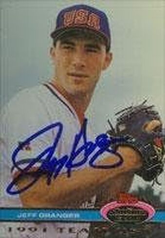 Jeff Granger Team USA 1991 Topps Stadium Club Card. يأتي هذا العنصر مع شهادة أصالة من رياضة السيارات. موقعة - MLB بطاقات البيسبول موقعة in Saudi Arabia