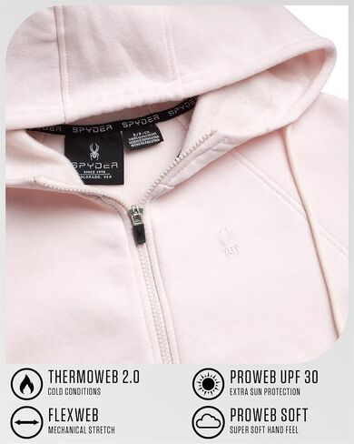 Hoodie النشط للسيدات في Spyder - الأداء الرياضي ، قميص من النوع الثقيل ، متوفر بأحجام زائد (S -3XL) in Saudi Arabia