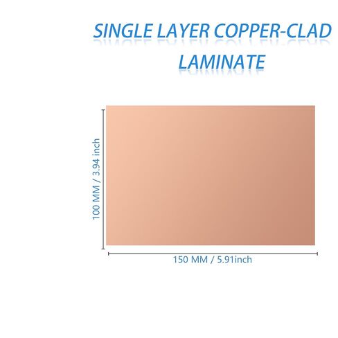 FR-4 Single-Sided Copper Clad PCB Laminate,Single Side DIY CCL Used for Etching DIY Prototyping PCB Board,Name Board.150×200mm, 1.5mm Thickness(3Pcs) in Kuwait
