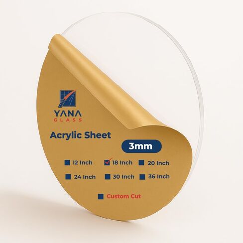 صفائح Plexiglass 1/8 "(3MM) سميكة-18" ألواح أكريليك صافية لجدول ورقة البلاستيك العلوية للحرف ، إطار الصورة ، عرض DIY Project Signs Acrylic Signs-Custom Clos in Saudi Arabia