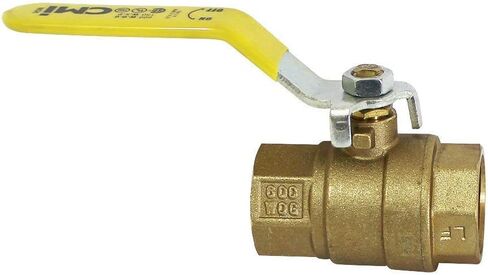 CMI Inc - 1-1/2" Brass Ball Valve, Female Threaded Full Port, NPT Water Shut-Off Valve with Handle for Irrigation, For Hot & Cold Pipes, Home Pool Commercial use - 3 Pack in Kuwait