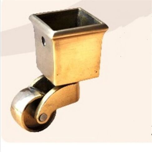 1PCS العجلات النحاسية النحاسية/العجلات المعدنية عجلات صغيرة الأثاث العجلات (الفضة) in Saudi Arabia