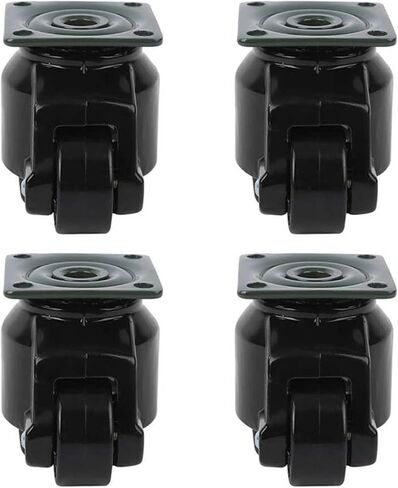 Leveling Machine Caster GD-40 4Pcs Top Plate Leveling Wheel with Retractable NBR Pad(42x42mm) in Saudi Arabia
