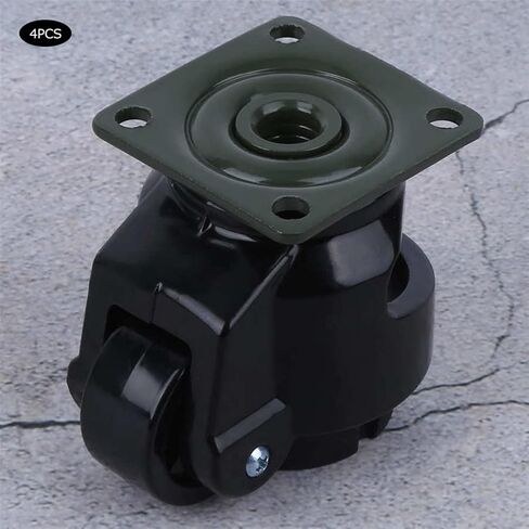Leveling Machine Caster GD-40 4Pcs Top Plate Leveling Wheel with Retractable NBR Pad(42x42mm) in Saudi Arabia