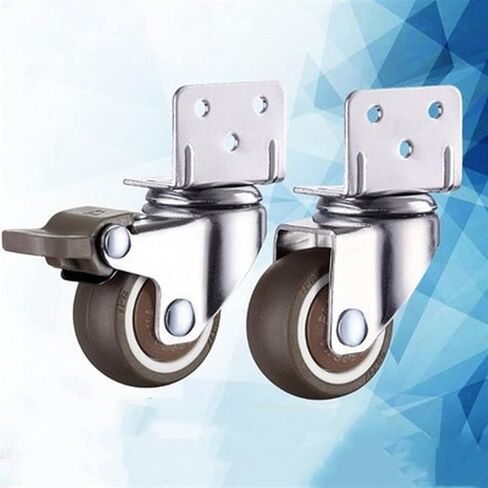 4pcs الأثاث عجلات العجلات العجلات الناعمة عجلات العجلات العجلات عجلات السرير (2 الفرامل 2 لا الفرامل ، 1.5 بوصة) in Saudi Arabia