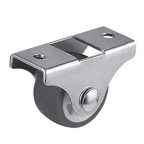 8PCS Duty Fixed Casters with Rigid Non-Swivel Base Ball Bearing Trolley Wheels Top Plate 1 Inch in Saudi Arabia
