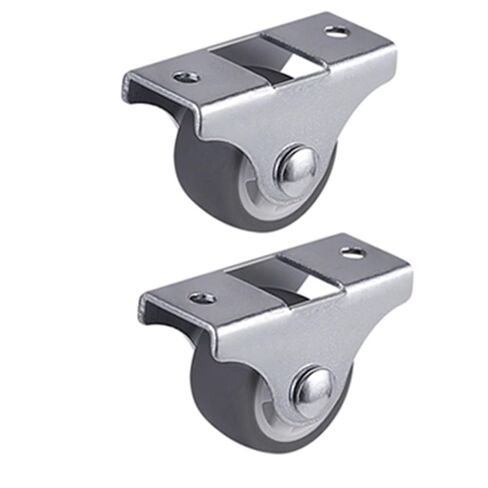8PCS Duty Fixed Casters with Rigid Non-Swivel Base Ball Bearing Trolley Wheels Top Plate 1 Inch in Saudi Arabia