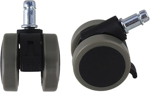 2 Inch Office Chair Swivel Casters Furniture Wheels Grip Ring Stem with Brake 5Pcs in Saudi Arabia