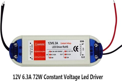 12V 6.3A 72W Constant Voltage Led Driver Power Supply AC90-240VAC 12VDC for LEDs in Saudi Arabia