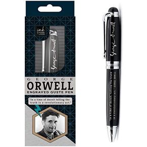George Orwell Engraved Quote Pen - In a time of deceit, telling the truth is a revolutionary act.