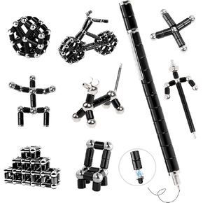 Magnetic Fidget Pen - Multifunctional Stress Relief Transformer Metal Pen - Cool Decompression Deformable Pens for Adults, Boys and Girls in Saudi Arabia