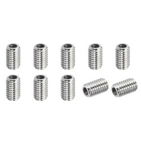 PATIKIL 304 محولات خيط من الفولاذ المقاوم للصدأ كم تقليل الجوز، 10 قطع M8x1.25 ذكر إلى M6x1.0 أنثى إصلاح إدراج الجوز المسمار المخفض 12 مم