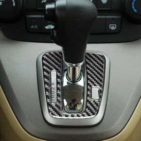 Car Accessories Carbon Fiber Center Control Gear Panel Cover Trim Sticker Car Interior Accessories for Honda CRV 2007-2011 (Left Driver)
