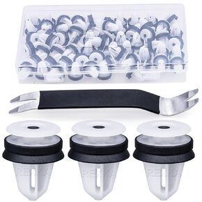Rexka 41pcs Door Trim Panel Clip Fastener Retainer for Land Rover LR013135, Body Side Molding Clip for Ford W714231-S300 -Auto Trim Panel Clips Remover