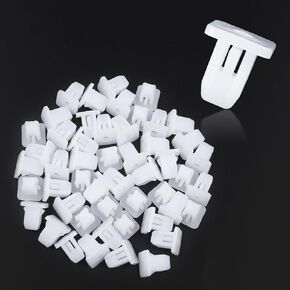 50PCS Car Bumper Clips,Square Plastic Clips White Automotive Clips and Fasteners,Universal Retainer Clips Push Rivets for Car Truck SUV Fixed Bumper Fender Door Trim Panel